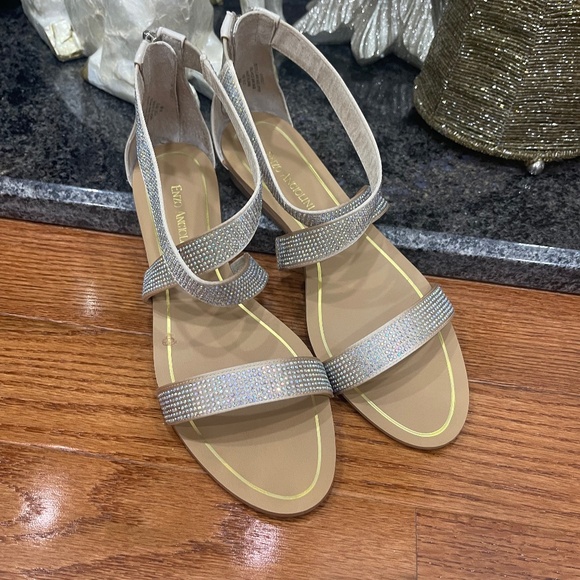 Enzo Angiolini  Women's  Strappy Bling Sandals Zip - Picture 1 of 10